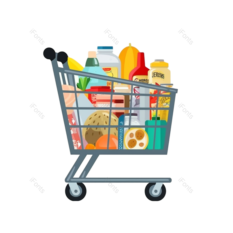 商品图片,卡通购物车元素,沙拉PNG,蔬菜免抠素材